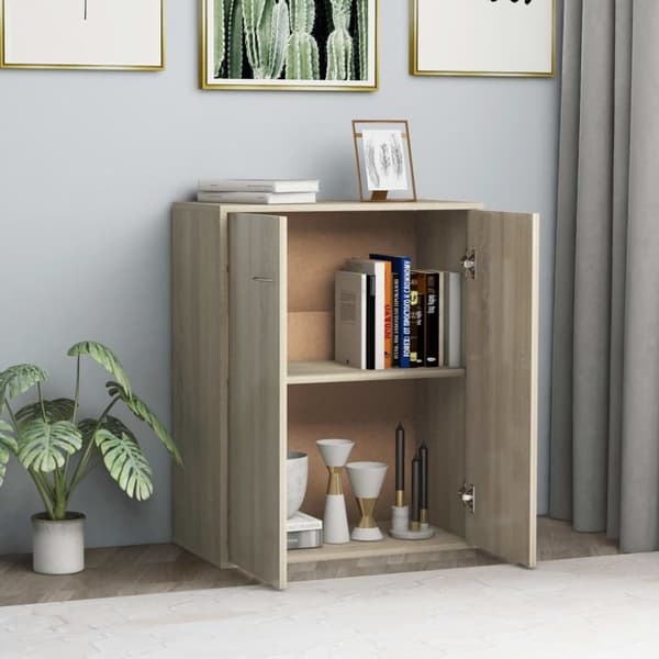 The Living Store skænk 60 x 30 x 75 cm spånplade sonoma-eg - Skænke
