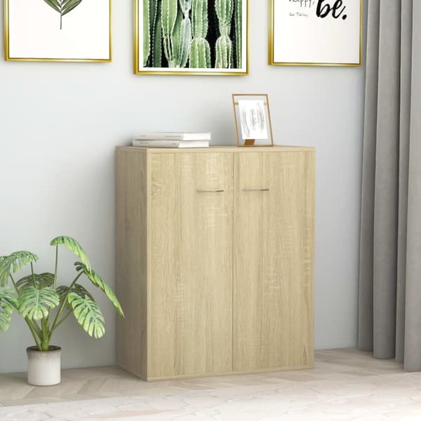 The Living Store skænk 60 x 30 x 75 cm spånplade sonoma-eg -  Skænke