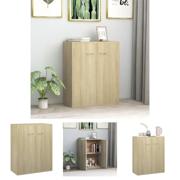 The Living Store skænk 60 x 30 x 75 cm spånplade sonoma-eg - Skænke