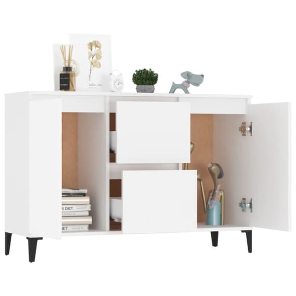 The Living Store Skänk vit 104x35x70 cm spånskiva - Skänkar & serveringsbord