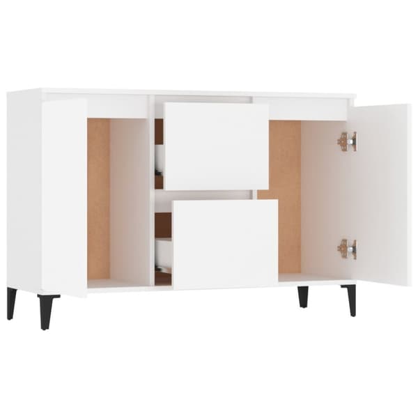 The Living Store Skänk vit 104x35x70 cm spånskiva - Skänkar & serveringsbord