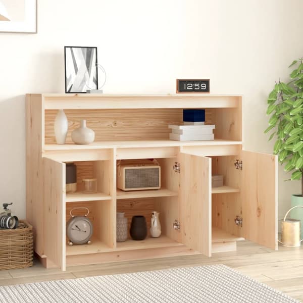The Living Store skænk 104,5x34x80 cm massivt fyrretræ - Skænke