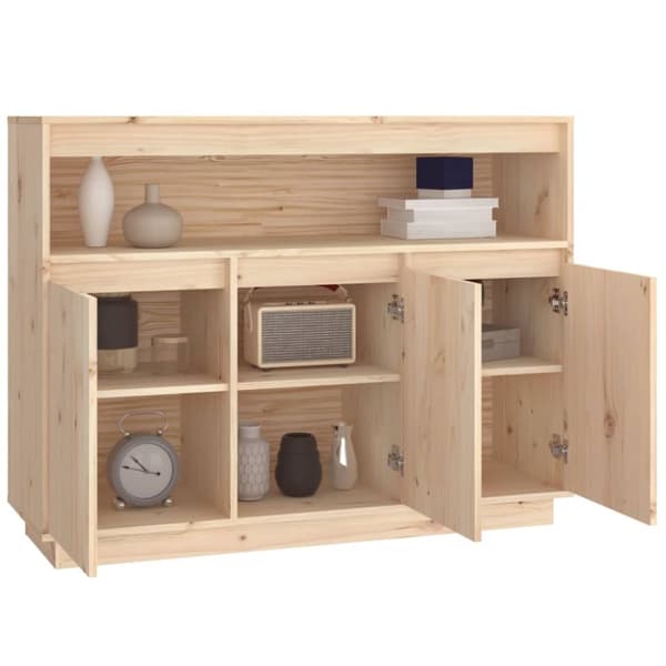 The Living Store skænk 104,5x34x80 cm massivt fyrretræ - Skænke