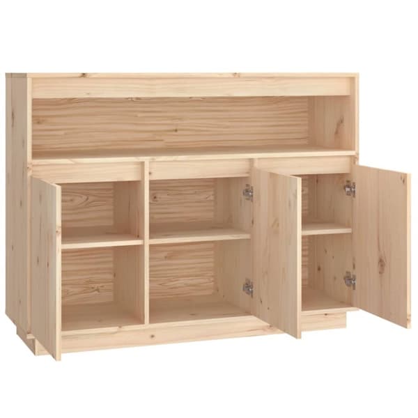The Living Store skænk 104,5x34x80 cm massivt fyrretræ - Skænke