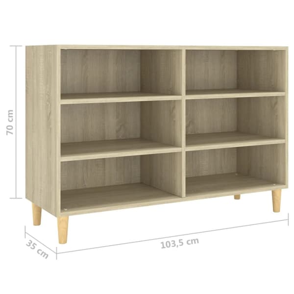 The Living Store skænk 103,5x35x70 cm konstrueret træ sonoma-eg -  Skænke