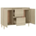 Miniatyrbillede 5 af 8: The Living Store skænk 103,5x35x70 cm spånplade sonoma-eg -  Skænke