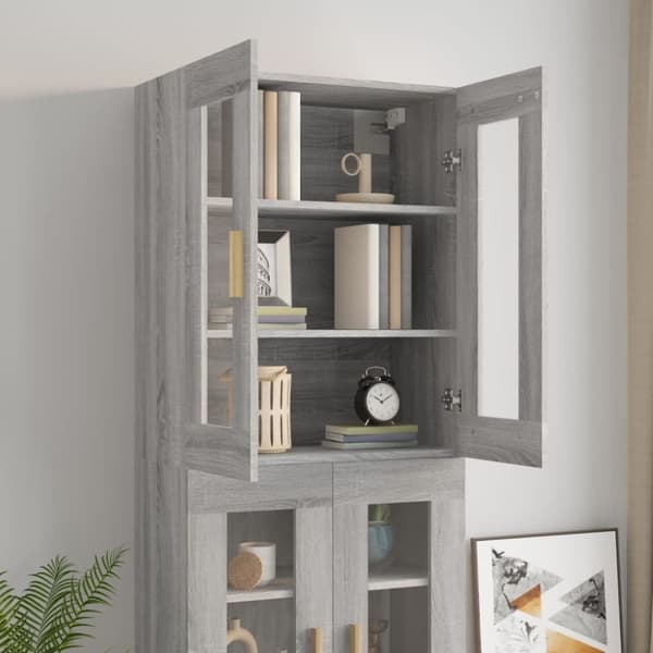 The Living Store vægskab 69,5x34x90 cm grå sonoma-eg -  Skænke