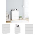 Miniatyrbillede 1 af 7: The Living Store skænk 60x35x76 cm konstrueret træ hvid -  Skænke