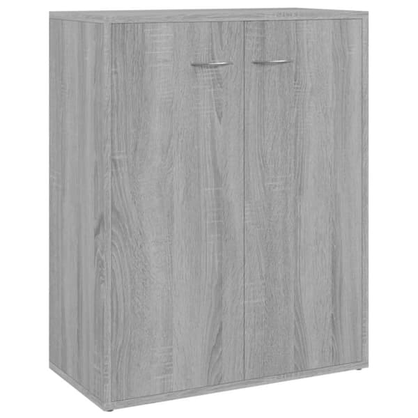 The Living Store Skåp grå sonoma 60x30x75 cm konstruerat trä - Skänkar & serveringsbord