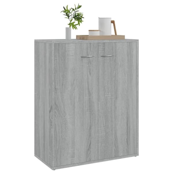 The Living Store Skåp grå sonoma 60x30x75 cm konstruerat trä - Skänkar & serveringsbord