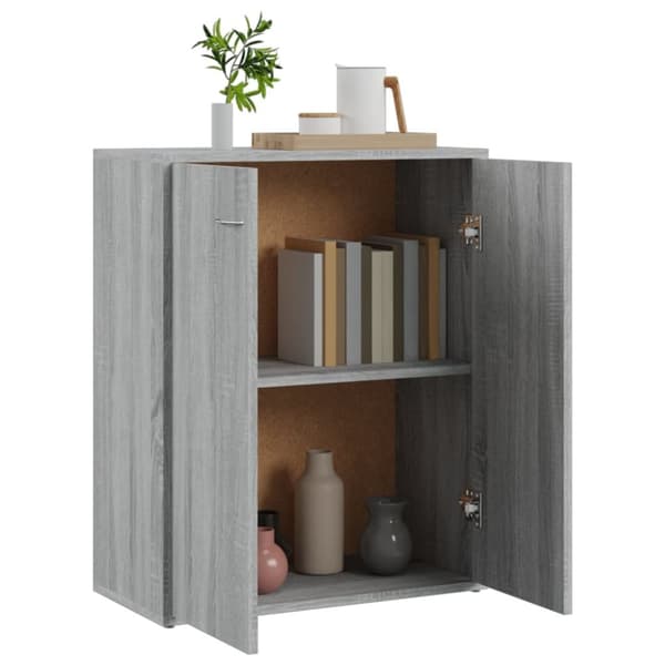 The Living Store Skåp grå sonoma 60x30x75 cm konstruerat trä - Skänkar & serveringsbord