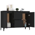 Miniatyrbillede 4 af 8: The Living Store skænk 104x35x70 cm spånplade sort -  Skænke