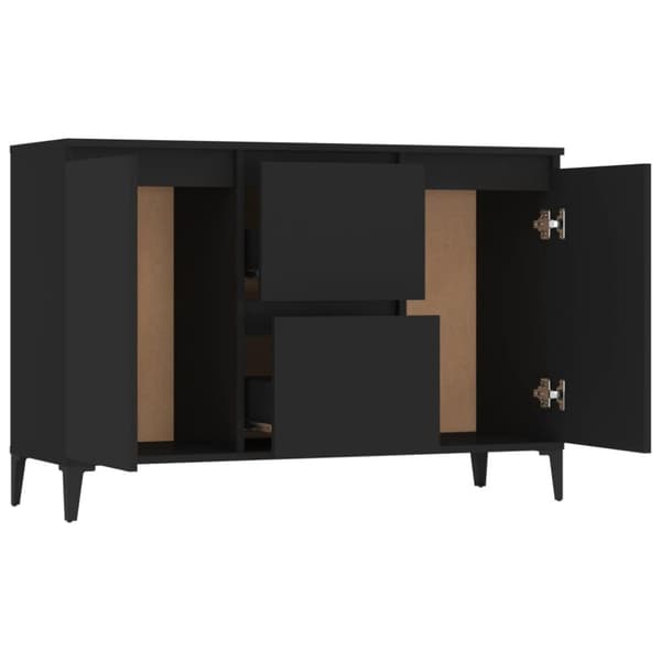 The Living Store skænk 104x35x70 cm spånplade sort -  Skænke