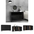 Miniatyrbillede 1 af 8: The Living Store skænk 104x35x70 cm spånplade sort -  Skænke