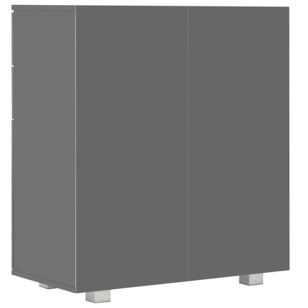 The Living Store skænk 71x35x80 cm spånplade grå højglans - Skænke