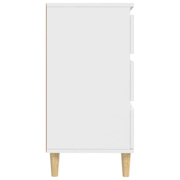 The Living Store Byrå vit 60x35x70 cm konstruerat trä -  Skänkar & serveringsbord