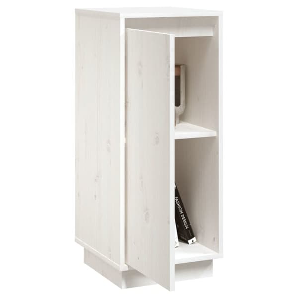 The Living Store skænk 31,5x34x75 cm massivt fyrretræ hvid - Skænke