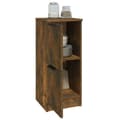 Miniatyrbillede 5 af 11: The Living Store skænk 30x30x70 cm konstrueret træ røget egetræsfarve -  Skænke