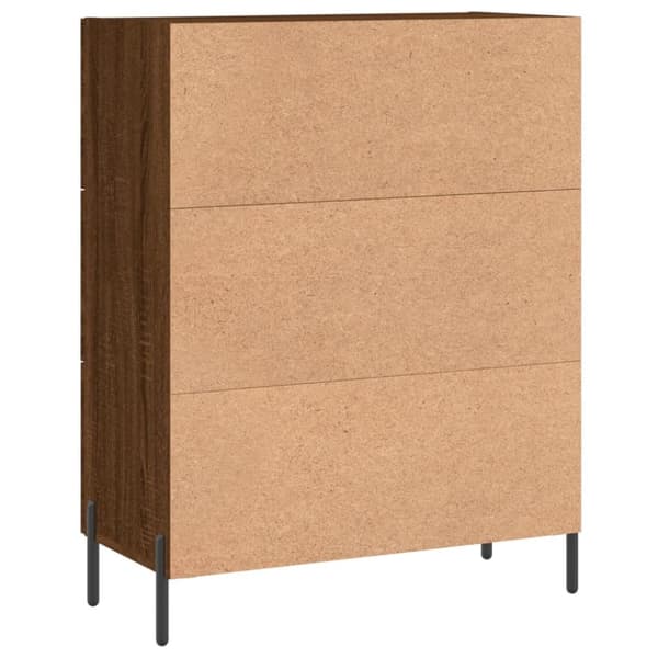 The Living Store skænk 69,5x34x90 cm konstrueret træ brun egetræsfarve - Skænke