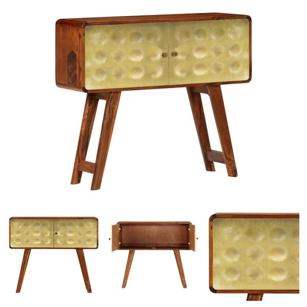 The Living Store Sivupöytä täysi seesampuu kultaisella kuviolla 90x30x77 cm -  Tarjoilupöydät & senkit