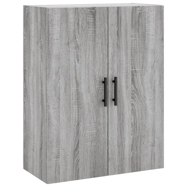 The Living Store væghængt skab 69,5x34x90 cm konstrueret træ grå sonoma-eg -  Skænke