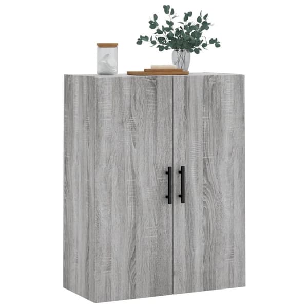 The Living Store væghængt skab 69,5x34x90 cm konstrueret træ grå sonoma-eg -  Skænke
