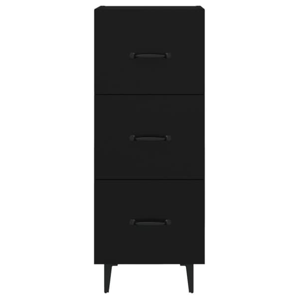The Living Store Skänk svart 34,5x34x90 cm konstruerat trä - Skänkar & serveringsbord