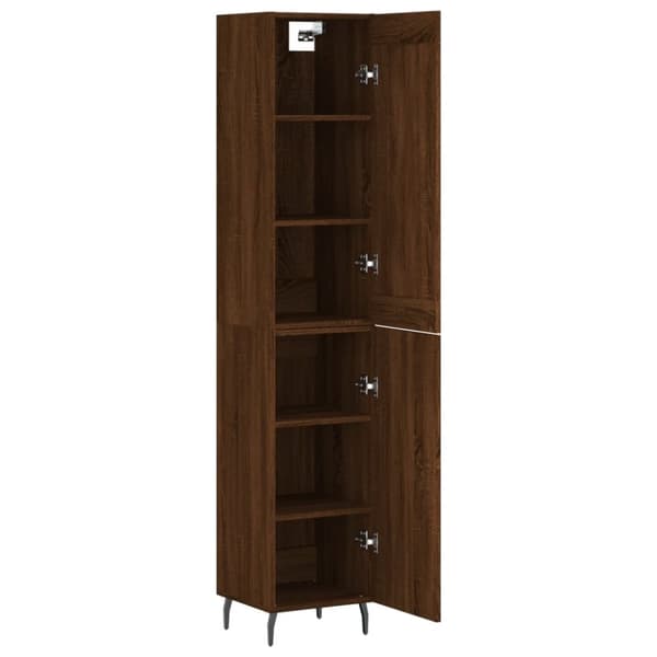 The Living Store skab 34,5x34x180 cm konstrueret træ brun egetræsfarve - Skænke