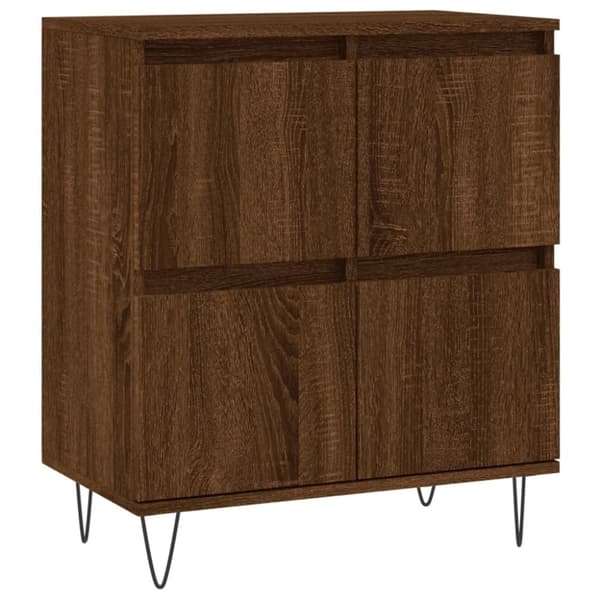 The Living Store skænk 60x35x70 cm konstrueret træ brun egetræsfarve - Skænke