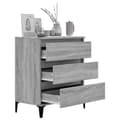 Miniatyrbild 5 av 11: The Living Store Byrå grå sonoma 60x35x70 cm konstruerat trä -  Skänkar & serveringsbord