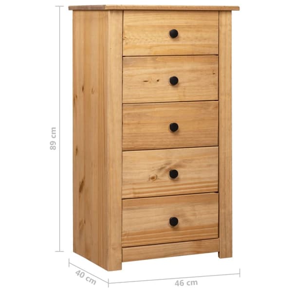 The Living Store Byrå 46x40x89 cm furu panama -  Skänkar & serveringsbord