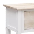 Miniatyrbild 9 av 11: The Living Store Skänk vit och brun 108x30x76 cm massivt kejsarträ -  Skänkar & serveringsbord