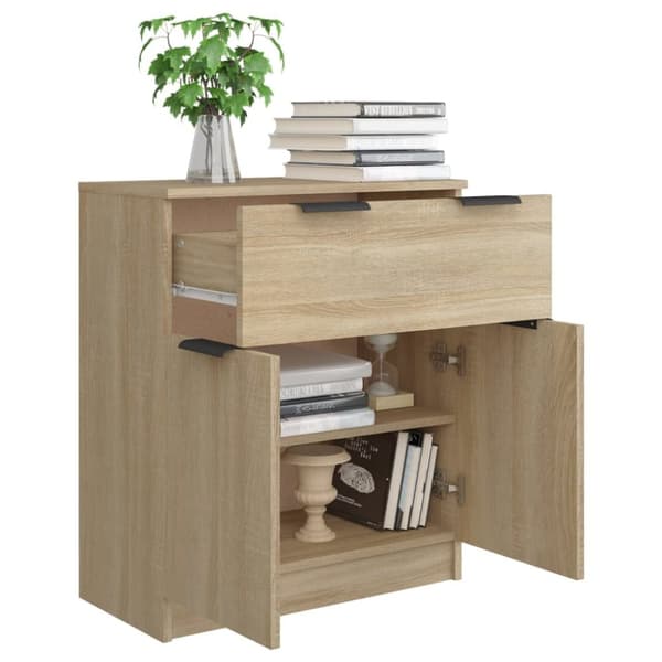 The Living Store skænk 60x30x70 cm konstrueret træ sonoma-eg -  Skænke
