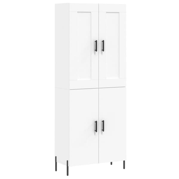 The Living Store højskab 69,5x34x180 cm konstrueret træ hvid -  Skænke