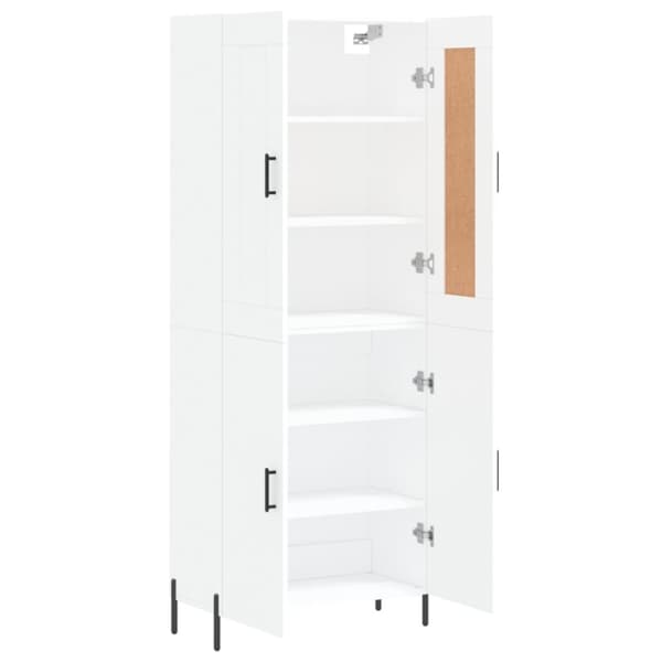 The Living Store højskab 69,5x34x180 cm konstrueret træ hvid -  Skænke