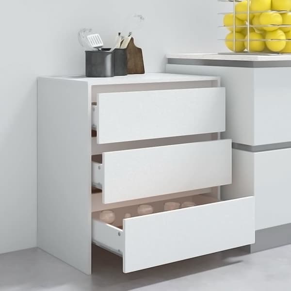 The Living Store Skänk vit 70x41x75 cm spånskiva - Skänkar & serveringsbord