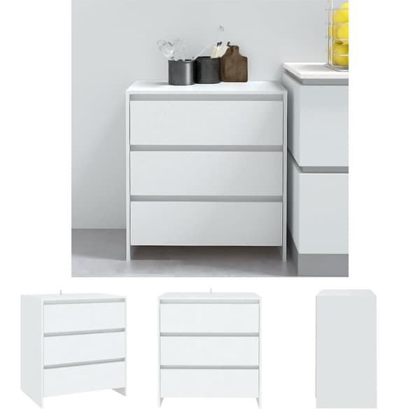 The Living Store Skänk vit 70x41x75 cm spånskiva -  Skänkar & serveringsbord