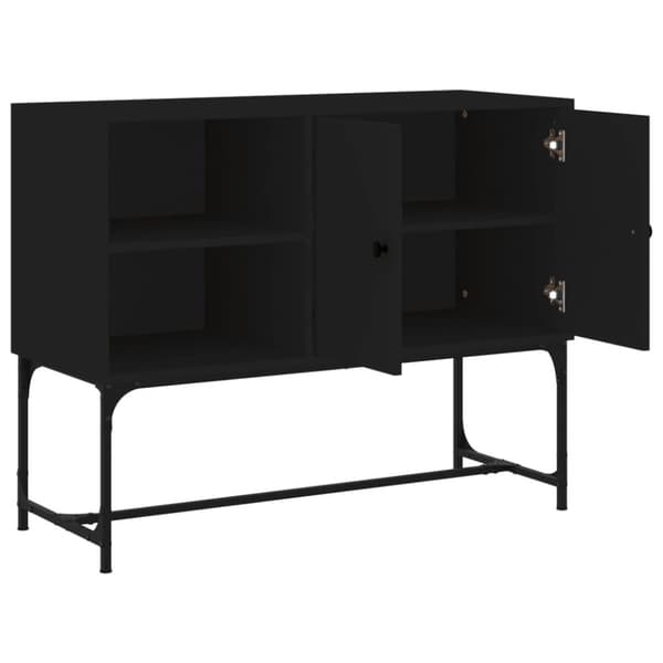 The Living Store skænk 100x40x79,5 cm konstrueret træ sort - Skænke
