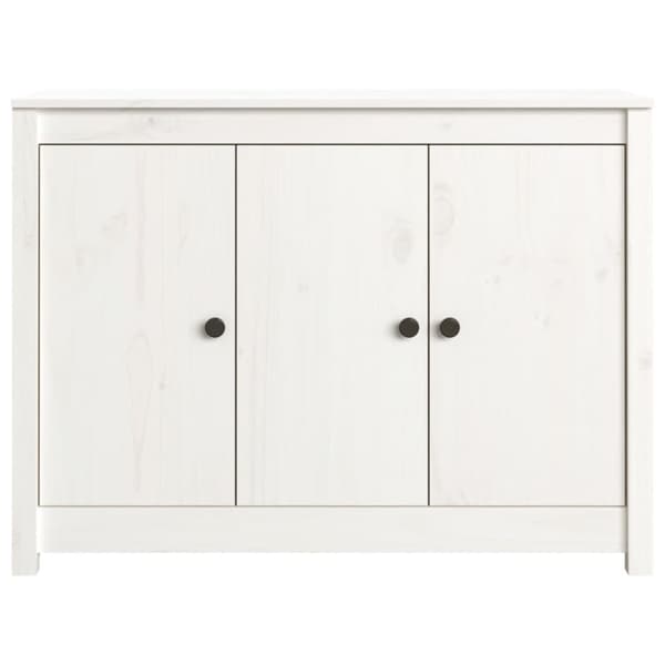The Living Store skænk 110x35x74 cm massivt fyrretræ hvid - Skænke