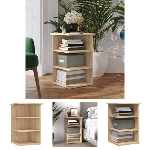 The Living Store sideskab 35x35x55 cm konstrueret træ sonoma-eg - Skænke