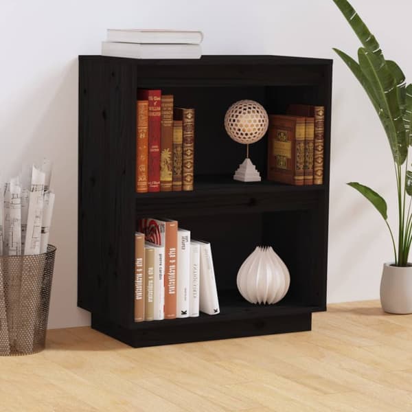 The Living Store Konsolikaappi musta 60x34x75 cm täysi mänty - Tarjoilupöydät & senkit