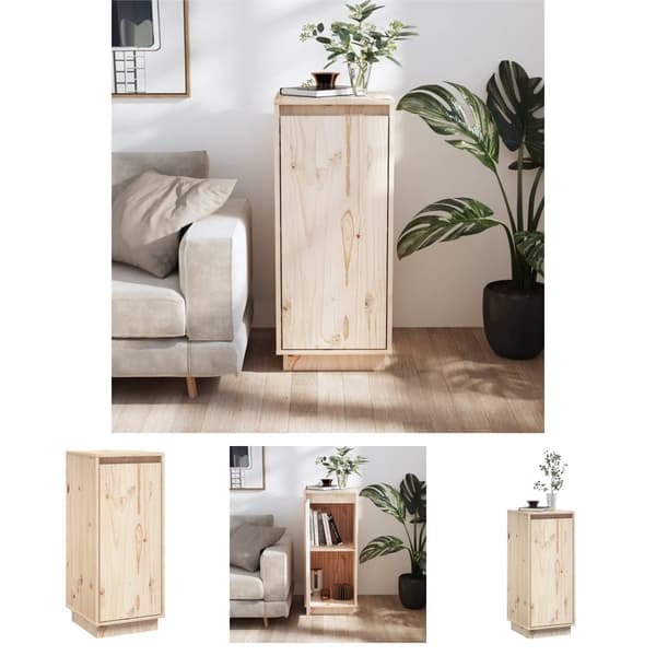 The Living Store skænk 31,5x34x75 cm massivt fyrretræ - Skænke