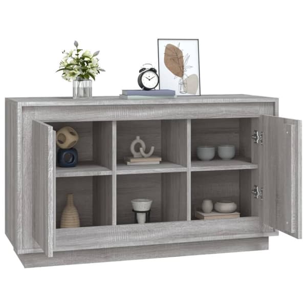The Living Store skænk 102x35x60 cm konstrueret træ grå sonoma-eg - Skænke