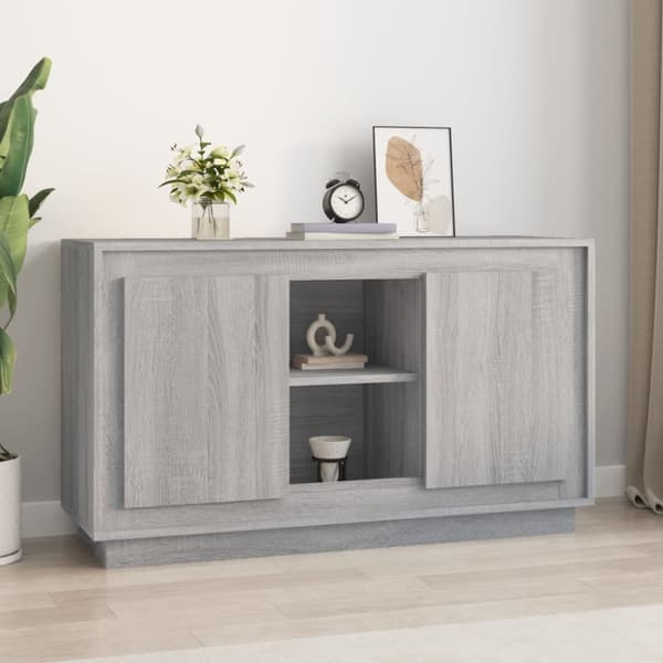 The Living Store skænk 102x35x60 cm konstrueret træ grå sonoma-eg - Skænke