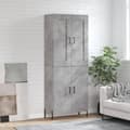 Pikkukuva 2 / 11: The Living Store Kaappi betoninharmaa 69,5x34x180 cm tekninen puu -  Tarjoilupöydät & senkit