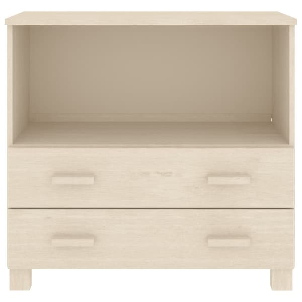 The Living Store Byrå HAMAR honungsbrun 85x35x80 cm massiv furu -  Skänkar & serveringsbord