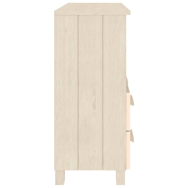 The Living Store Byrå HAMAR honungsbrun 85x35x80 cm massiv furu -  Skänkar & serveringsbord