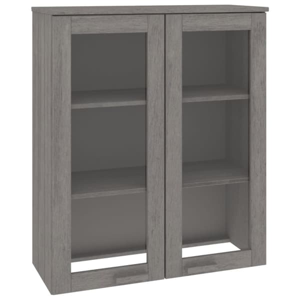 The Living Store Överdel till högskåp HAMAR ljusgrå 85x35x100 cm massiv furu -  Skänkar & serveringsbord