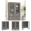 Miniatyrbild 1 av 11: The Living Store Överdel till högskåp HAMAR ljusgrå 85x35x100 cm massiv furu -  Skänkar & serveringsbord