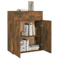 Miniatyrbild 6 av 11: The Living Store Skänk rökfärgad ek 60x30x75 cm konstruerat trä -  Skänkar & serveringsbord
